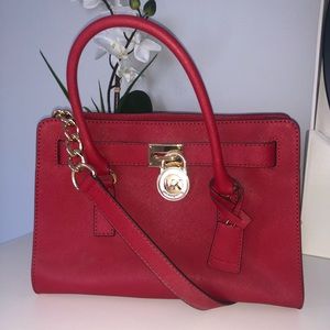 Authentic Michael Kors Hamilton Bag (red)